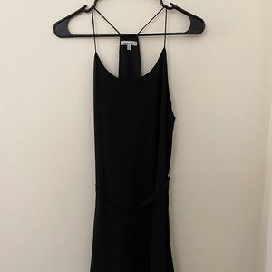 Simple black dress with tie waist